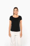 t shirt col bateau manches courtes femme