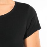 t shirt col bateau manches courtes femme