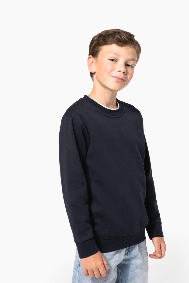 sweat shirt recyclé col rond enfant sweat shirt recyclé col rond enfant