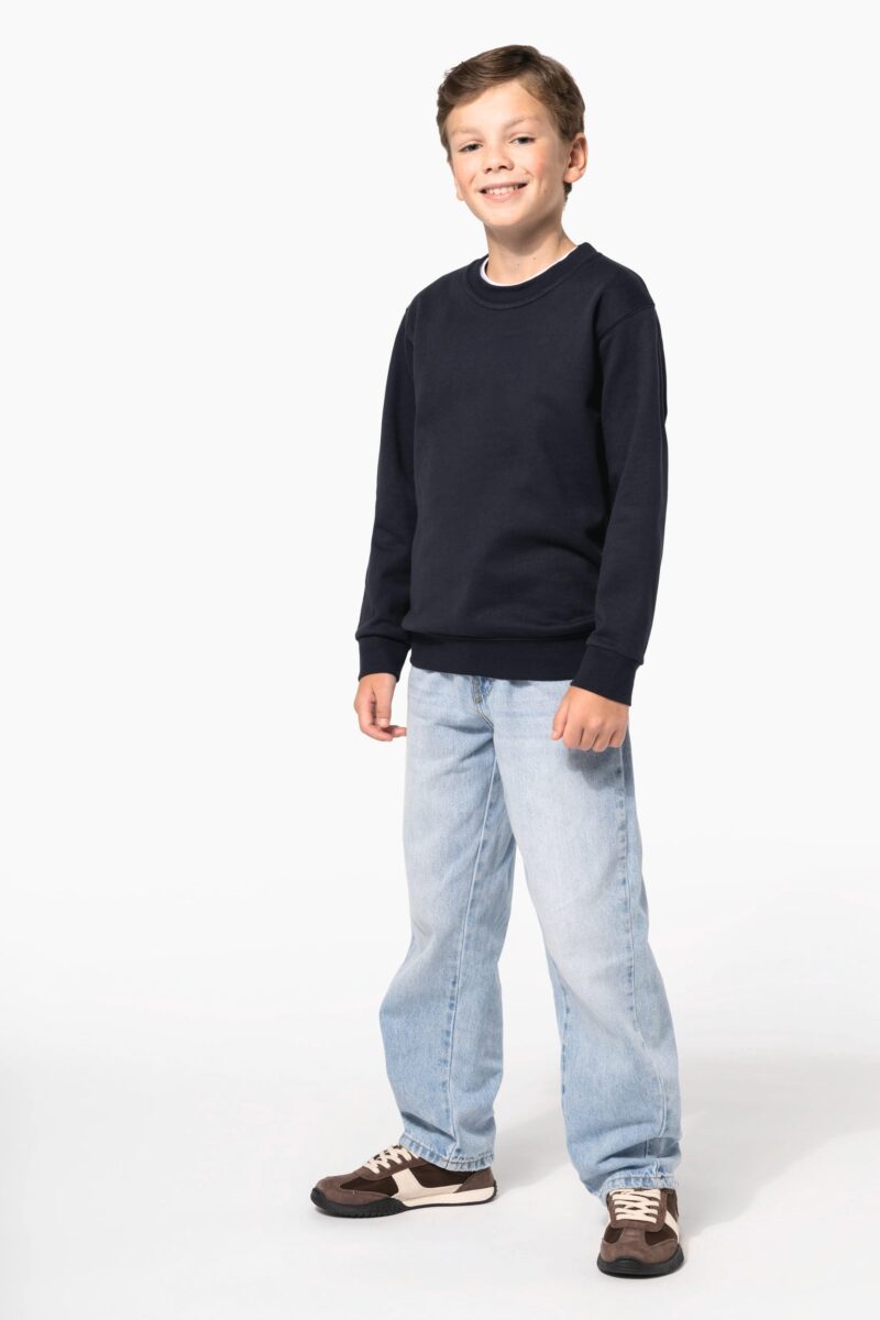 sweat shirt recyclé col rond enfant sweat shirt recyclé col rond enfant