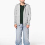 sweat shirt recyclé zippé à capuche enfant
