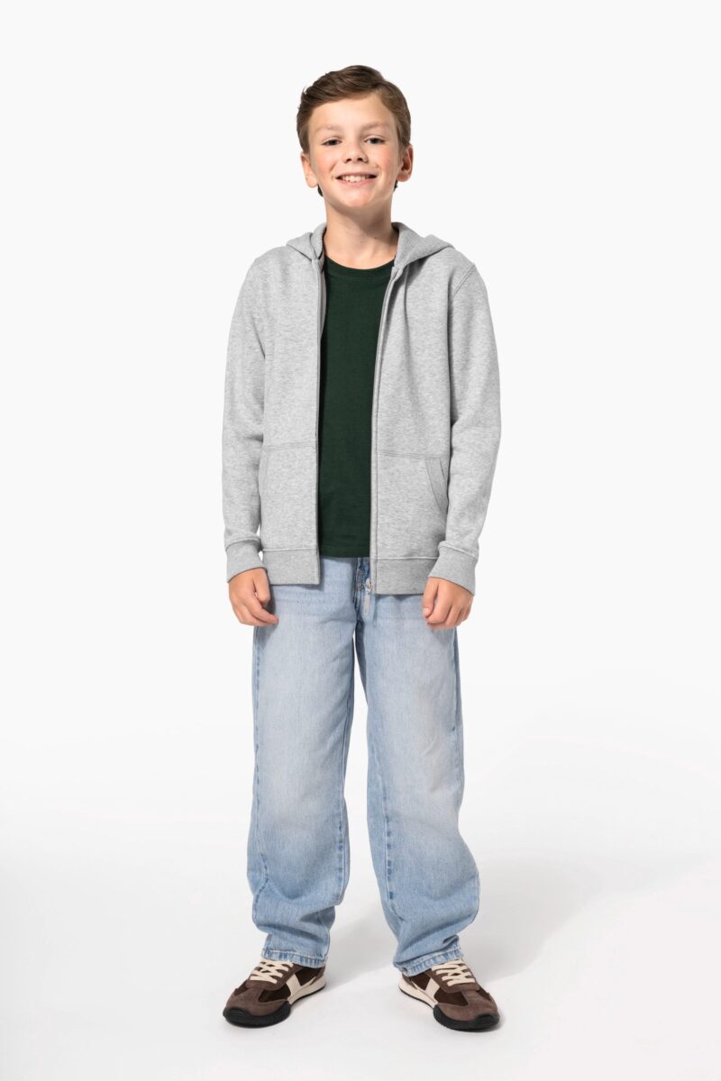 sweat shirt recyclé zippé à capuche enfant sweat shirt recyclé zippé à capuche enfant