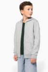 sweat shirt recyclé zippé à capuche enfant