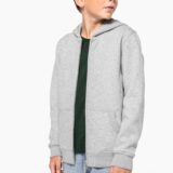 sweat shirt recyclé zippé à capuche enfant