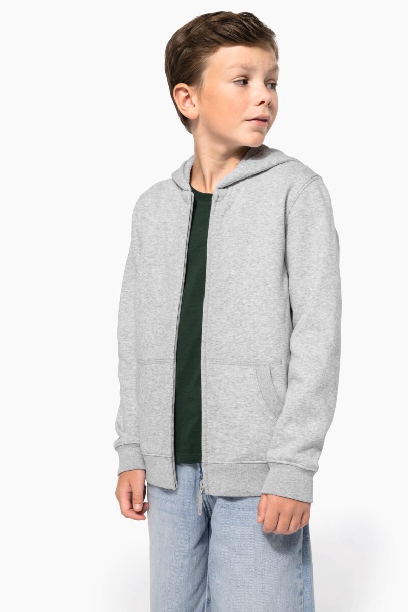 sweat shirt recyclé zippé à capuche enfant sweat shirt recyclé zippé à capuche enfant