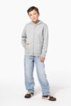 sweat shirt recyclé zippé à capuche enfant