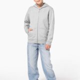 sweat shirt recyclé zippé à capuche enfant