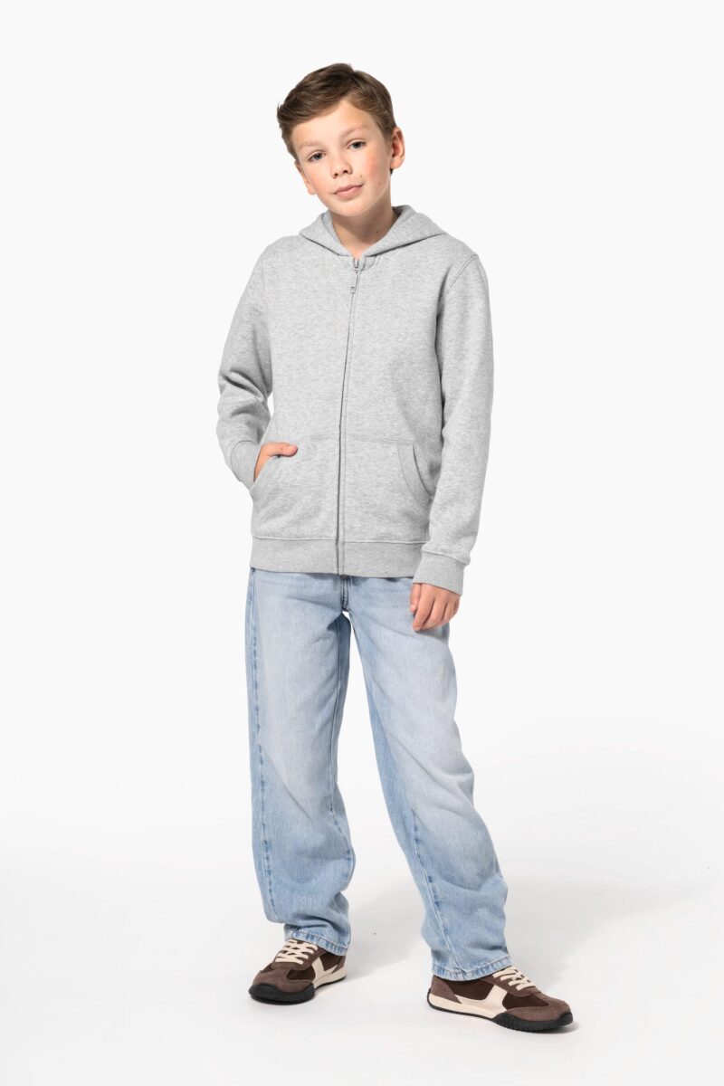 sweat shirt recyclé zippé à capuche enfant sweat shirt recyclé zippé à capuche enfant