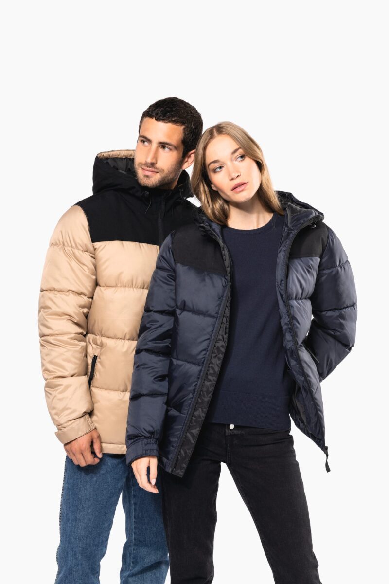 parka matelassée à capuche bi ton unisexe parka matelassée à capuche bi ton unisexe