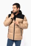 parka matelassée à capuche bi ton unisexe