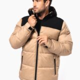 parka matelassée à capuche bi ton unisexe