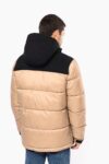 parka matelassée à capuche bi ton unisexe