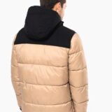 parka matelassée à capuche bi ton unisexe