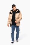 parka matelassée à capuche bi ton unisexe