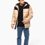 parka matelassée à capuche bi ton unisexe
