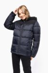 parka matelassée à capuche bi ton unisexe