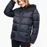 parka matelassée à capuche bi ton unisexe