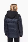parka matelassée à capuche bi ton unisexe