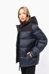 parka matelassée à capuche bi ton unisexe