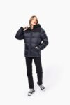 parka matelassée à capuche bi ton unisexe