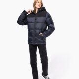 parka matelassée à capuche bi ton unisexe