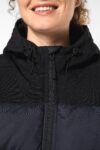 parka matelassée à capuche bi ton unisexe