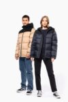 parka matelassée à capuche bi ton unisexe
