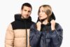 parka matelassée à capuche bi ton unisexe