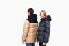 parka matelassée à capuche bi ton unisexe