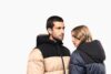 parka matelassée à capuche bi ton unisexe
