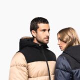 parka matelassée à capuche bi ton unisexe