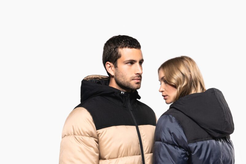 parka matelassée à capuche bi ton unisexe parka matelassée à capuche bi ton unisexe