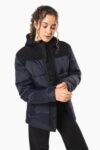 parka matelassée à capuche bi ton unisexe
