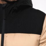 parka matelassée à capuche bi ton unisexe