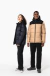 parka matelassée à capuche bi ton unisexe
