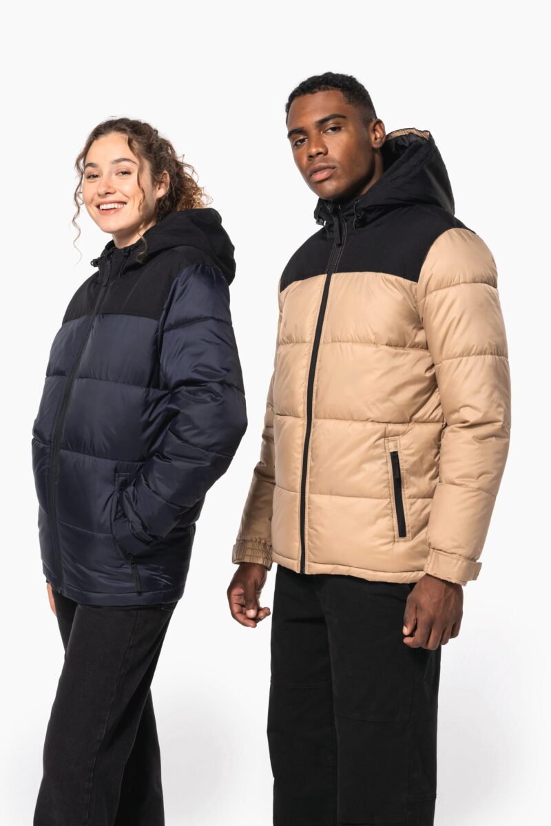 parka matelassée à capuche bi ton unisexe parka matelassée à capuche bi ton unisexe