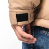 parka matelassée à capuche bi ton unisexe