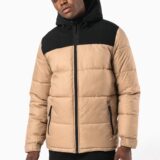 parka matelassée à capuche bi ton unisexe