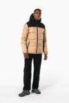 parka matelassée à capuche bi ton unisexe