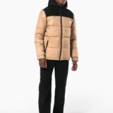 parka matelassée à capuche bi ton unisexe