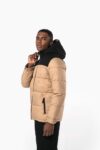 parka matelassée à capuche bi ton unisexe