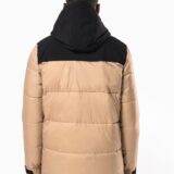parka matelassée à capuche bi ton unisexe