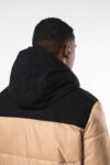 parka matelassée à capuche bi ton unisexe