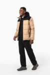 parka matelassée à capuche bi ton unisexe