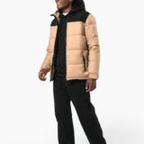 parka matelassée à capuche bi ton unisexe