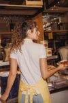 tablier avec poche en coton bio