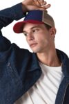 casquette trucker 5 panneaux en coton canvas k up gold label