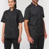 veste de cuisine écoresponsable manches courtes unisexe