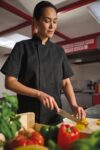 veste de cuisine écoresponsable manches courtes unisexe