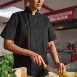 veste de cuisine écoresponsable manches courtes unisexe
